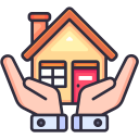 Maison soutenue par des mains